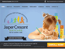 Tablet Screenshot of jaspercrescentdaycare.com